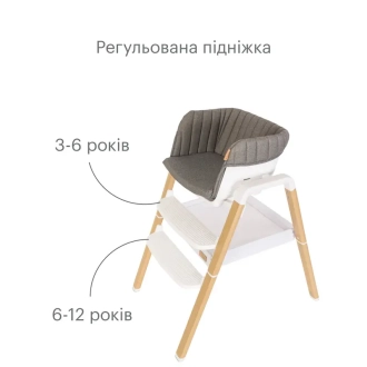 Стульчик для кормления 7 в 1 Tutti Bambini Nova Графитово-белый - Фото 4