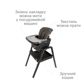 Стульчик для кормления 7 в 1 Tutti Bambini Nova Черный - Фото 7