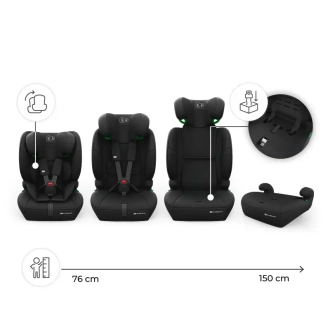 Автокресло 76–150 см Kinderkraft Comfort Up 2 Plus i-Size Black/Черный - Фото 3