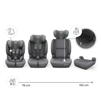 Автокрісло 76–150 см Kinderkraft Comfort Up 2 Plus i-Size Grey/Сірий - Фото 6