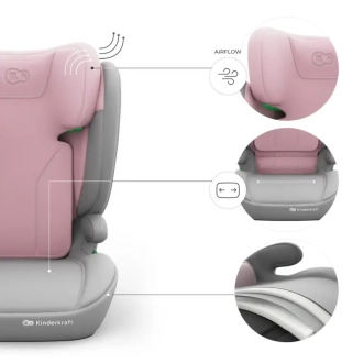 Автокрісло 100–150 см Kinderkraft i-Spark 2 Plus i-Size Pink/Рожевий - Фото 3