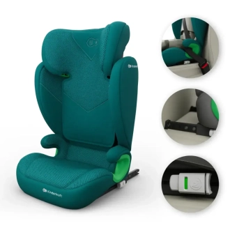 Автокрісло 100–150 см Kinderkraft Junior Fix 2 Plus i-Size Green/Зелений - Фото 1