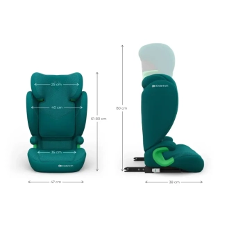 Автокрісло 100–150 см Kinderkraft Junior Fix 2 Plus i-Size Green/Зелений - Фото 3