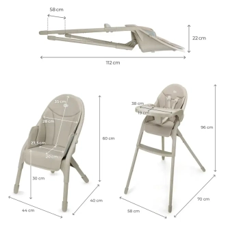 Стільчик для годування Kinderkraft Dinnly Beige/Бежевий - Фото 3
