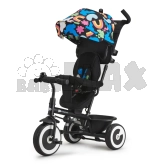 Велосипед трехколесный Kinderkraft Aston Happy Shapes/Черно-голубой