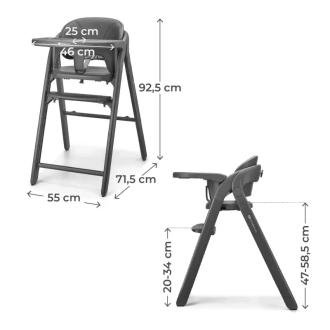 Стульчик для кормления Kinderkraft Tino Grey/Серый - Фото 3