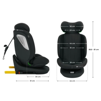 Автокресло 40–150 см Kinderkraft i-Grow 2 Plus i-Size Black/Черный - Фото 6