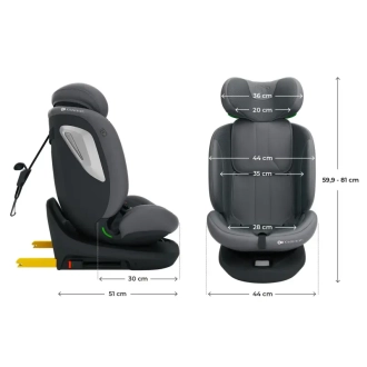 Автокресло 40–150 см Kinderkraft i-Grow 2 Plus i-Size Grey/Серый - Фото 3