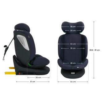 Автокресло 40–150 см Kinderkraft i-Grow 2 Plus i-Size Navy/Синий - Фото 2