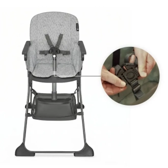 Стульчик для кормления Kinderkraft Foldee Spotty Grey/Серый - Фото 4