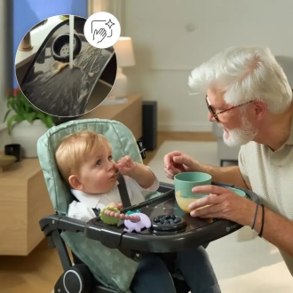 Стільчик для годування Kinderkraft Foldee Bushy Green/Зелений - Фото 2