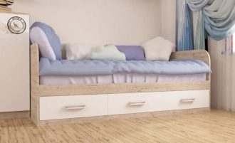 Ліжко підліткове Mebelkon Junior 190×80 см Дуб Шервуд/білий - Фото 1