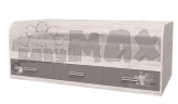 Кровать подростковая Mebelkon Junior 190×80 см Аляска/графит