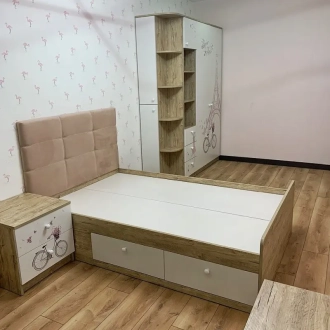 Кровать подростковая Mebelkon Холидей 190×90 см Дуб Шервуд/белый - Фото 2