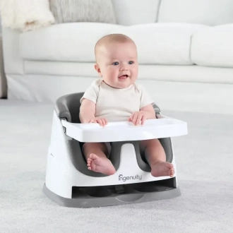Сиденье бустер 2 в 1 Ingenuity  Baby Base Slate/Серый - Фото 2