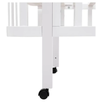 Кроватка трансформер Babyroom Луна LU-1 на колесах 120×60 см Белый - Фото 1
