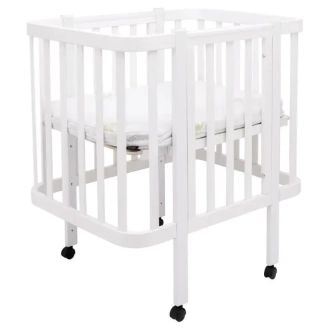 Кроватка трансформер Babyroom Луна LU-1 на колесах 120×60 см Белый - Фото 2
