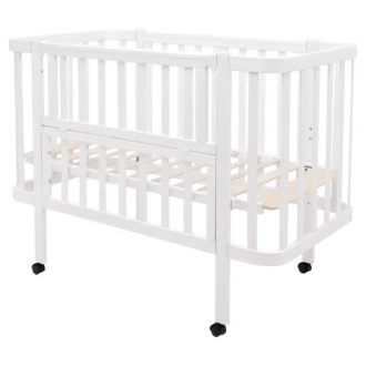 Кроватка трансформер Babyroom Луна LU-1 на колесах 120×60 см Белый - Фото 3