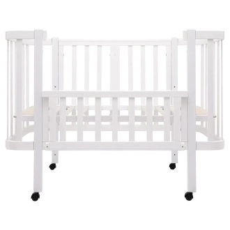 Ліжечко трансформер дитяче Babyroom Місяць LU-1 на колесах 120×60 см Білий - Фото 6