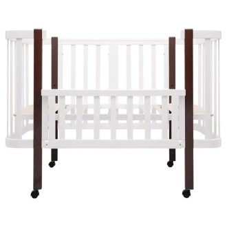 Кроватка трансформер Babyroom Луна LU-1 на колесах 120×60 см Белый/венге - Фото 5