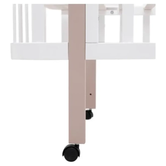 Кроватка трансформер Babyroom Луна LU-1 на колесах 120×60 см Белый/капучино - Фото 1