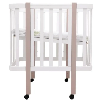 Кроватка трансформер Babyroom Луна LU-1 на колесах 120×60 см Белый/капучино - Фото 3
