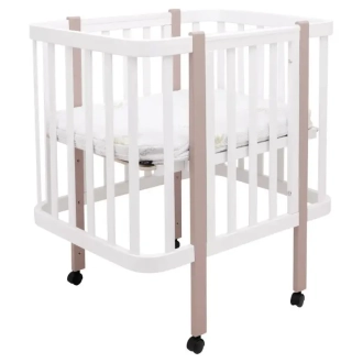 Кроватка трансформер Babyroom Луна LU-1 на колесах 120×60 см Белый/капучино - Фото 4