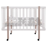 Кроватка трансформер Babyroom Луна LU-1 на колесах 120×60 см Белый/капучино