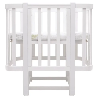 Кроватка трансформер Babyroom Луна LU-2 с маятником 120×60 см Белый - Фото 3