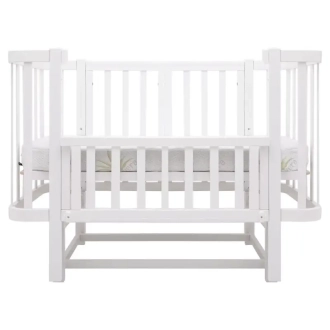 Кроватка трансформер Babyroom Луна LU-2 с маятником 120×60 см Белый - Фото 4