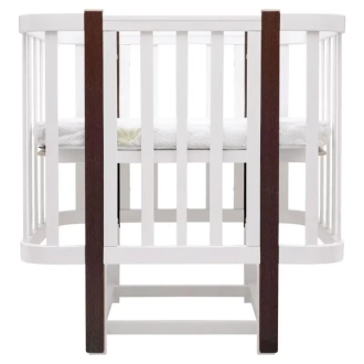 Кроватка трансформер Babyroom Луна LU-2 с маятником 120×60 см Белый/венге - Фото 2