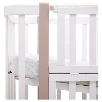 Кроватка трансформер Babyroom Луна LU-2 с маятником 120×60 см Белый/капучино - Фото 1
