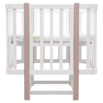 Кроватка трансформер Babyroom Луна LU-2 с маятником 120×60 см Белый/капучино - Фото 3