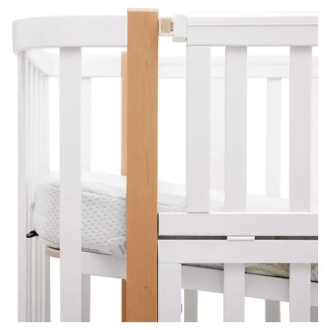 Кроватка трансформер Babyroom Луна LU-2 с маятником 120×60 см Белый-натуральный - Фото 4