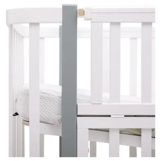 Кроватка трансформер Babyroom Луна LU-3 с маятником, ящиком для вещей 120×60 см Бело-серый - Фото 2