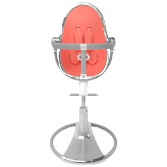 Стульчик для кормления Bloom Fresco Silver (без вкладыша) и Bloom набор вкладышей   Fresco Persimmon red/Коралловый - Фото 2