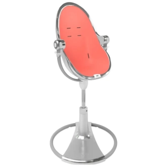 Стульчик для кормления Bloom Fresco Silver (без вкладыша) и Bloom набор вкладышей   Fresco Persimmon red/Коралловый - Фото 3