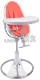 Стульчик для кормления Bloom Fresco Silver (без вкладыша) и Bloom набор вкладышей   Fresco Persimmon red/Коралловый