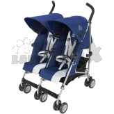 Коляска прогулочная для двойни Maclaren Twin Triumph Medieval Blue/Silver/Голубой