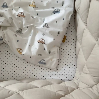 Комплект постельный MSonya (Маленькая Соня) Baby Dream New Машинки голубые 6 предметов Бежевый - Фото 6