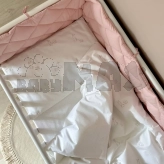 Комплект постельный MSonya (Маленькая Соня) Baby Dream New Зайка с собачкой 6 предметов Бежевый/пудровый