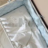 Комплект постельный MSonya (Маленькая Соня) Baby Dream New Зайка с собачкой 6 предметов Бежевый/голубой