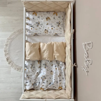 Комплект постельный MSonya (Маленькая Соня) Baby Dream New Let`s Go 6 предметов Бежевый - Фото 2