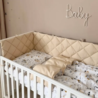 Комплект постельный MSonya (Маленькая Соня) Baby Dream New Let`s Go 6 предметов Бежевый - Фото 3