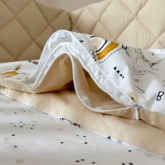 Комплект постельный MSonya (Маленькая Соня) Baby Dream New Let`s Go 6 предметов Бежевый - Фото 7