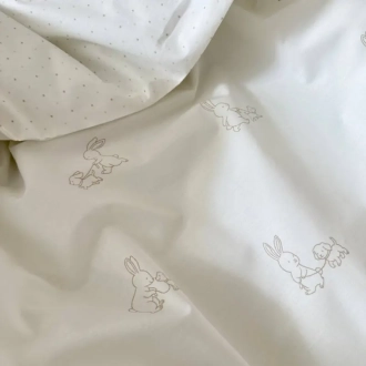 Комплект постельный MSonya (Маленькая Соня) Baby Dream New Зайка с собачкой 6 предметов Бежевый - Фото 5