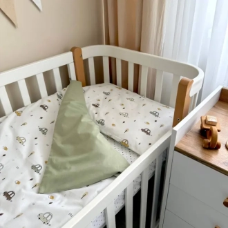Комплект змінної білизни MSonya (Маленька Соня) Baby Dream New Машинки 110×90 см Оливковий - Фото 3