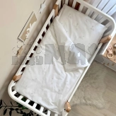 Комплект сменного белья MSonya (Маленькая Соня) Baby Dream New Зайка с собачкой 110×90 см Бежевый//голубой