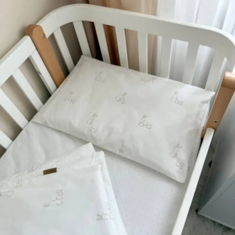 Комплект змінної білизни MSonya (Маленька Соня) Baby Dream New Зайка із собачкою 110×90 см Бежевий - Фото 3