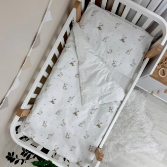 Комплект сменного белья MSonya (Маленькая Соня) Baby Mix New Зайчики romantic 110×90 см Белый - Фото 2